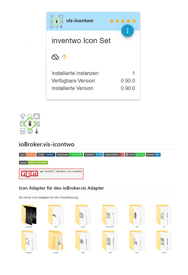 Icon-Adapter vis-icontwo im ioBroker